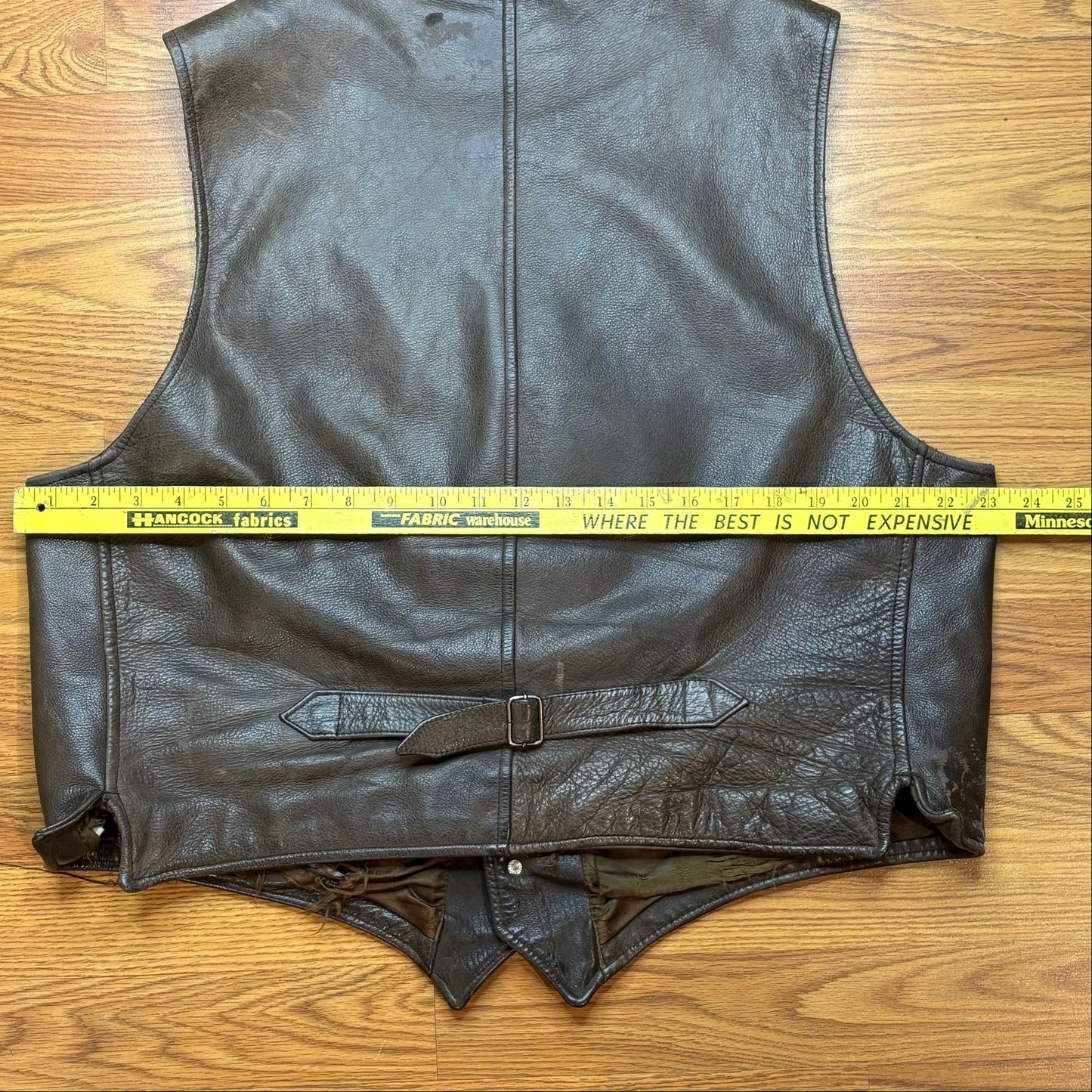 Vintage 1990s Banana Republic Leather Vest Brown Mens XL Western Biker USA