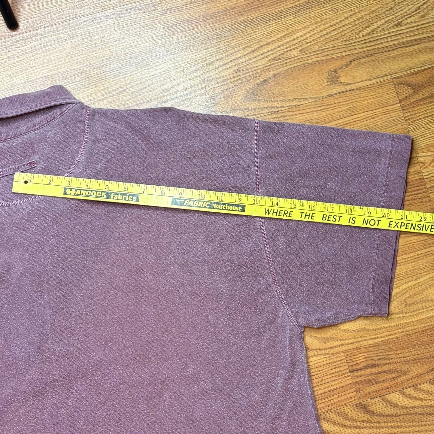Vintage Y2K Abercrombie & Fitch Garment Dyed Purple Polo Shirt Mens XL Tall Fade