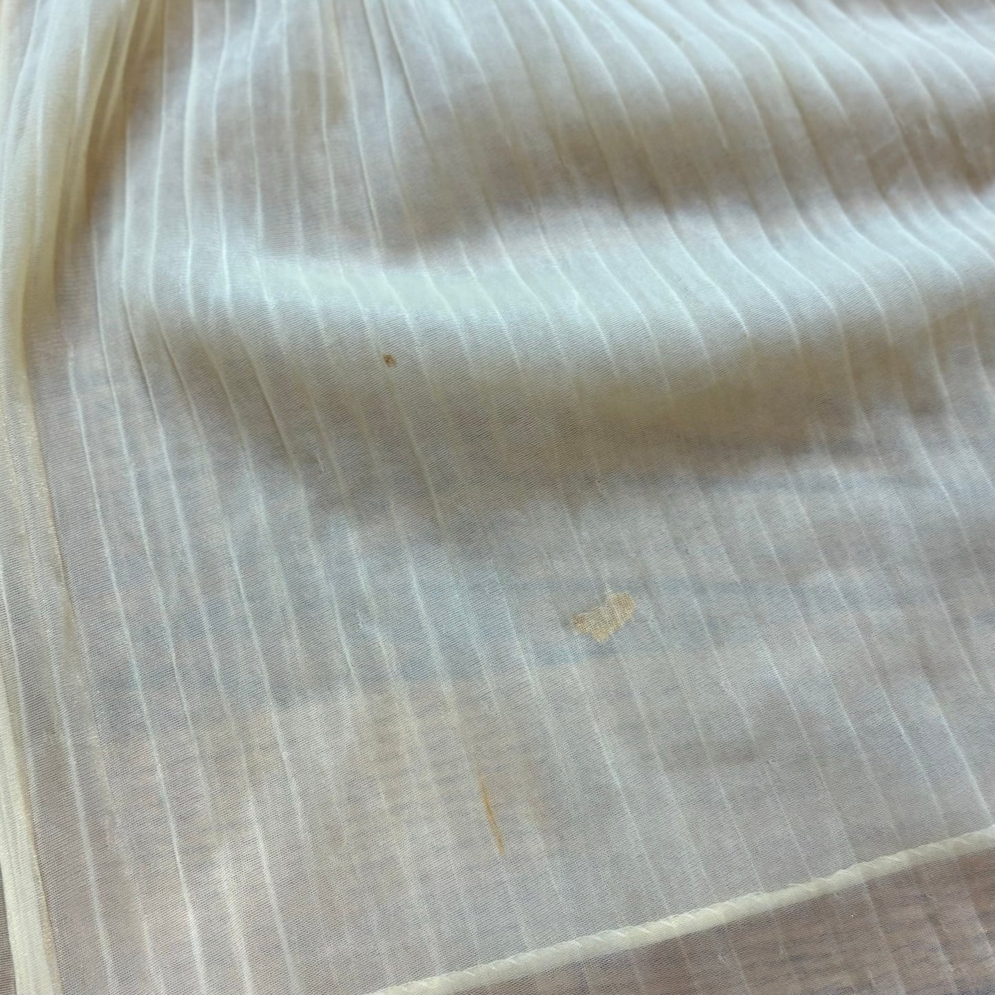 Vtg 1960s Sheer Butter Yellow Lace Pleated Blouse Tie Front Bell Sleeve Boho