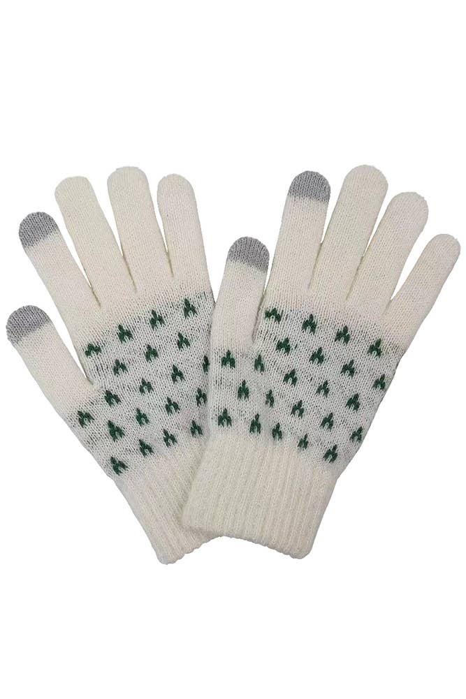 Snowing Mountain Christmas Holiday Winter Gloves