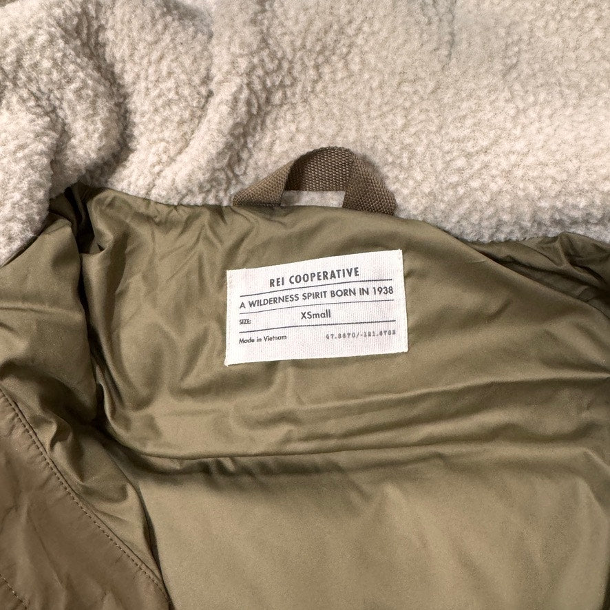 REI Co-op Norseland Down Insulated Parka 2.0 Women's Small Tan Khaki