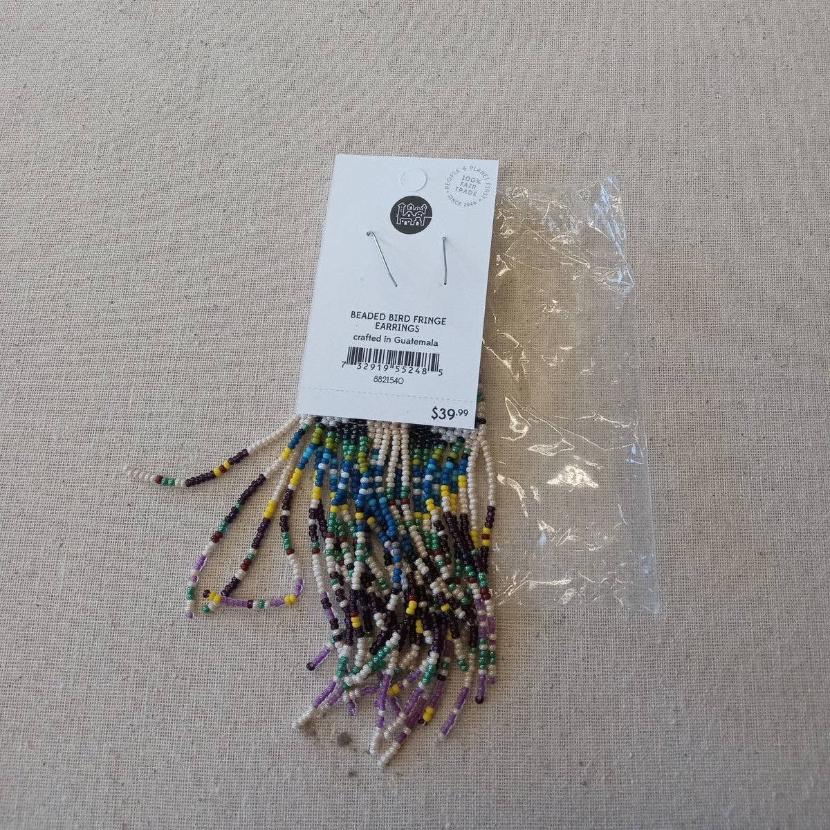 Beaded Bird Fringe Earrings - MST GoodsTen Thousand Villages