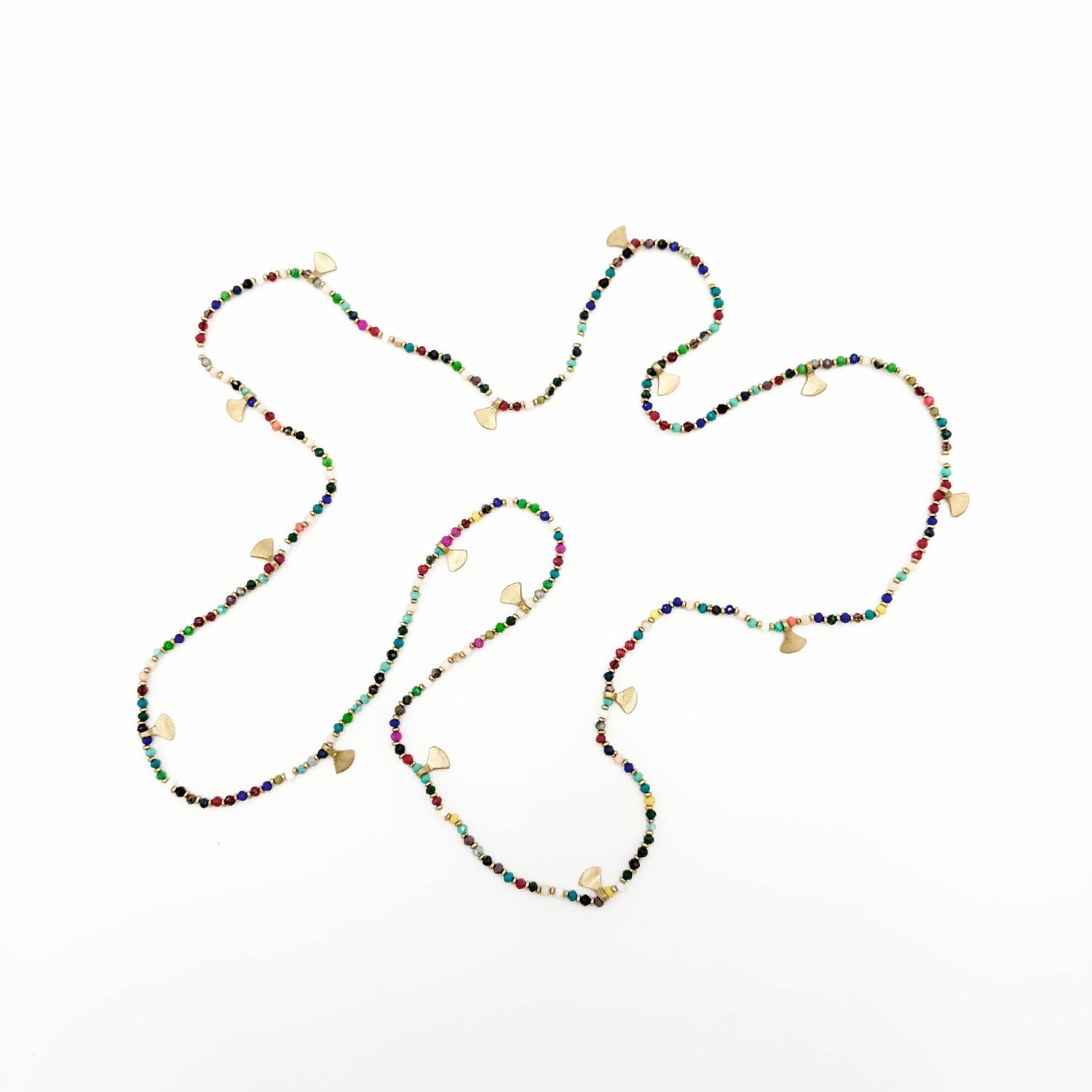 Beaded Brass Fan Necklace - Best Seller - MST GoodsBaizaar