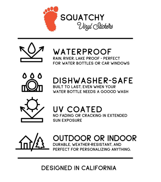 Bigfoot Sticker | Vinyl Waterproof UV - MST GoodsSquatchy