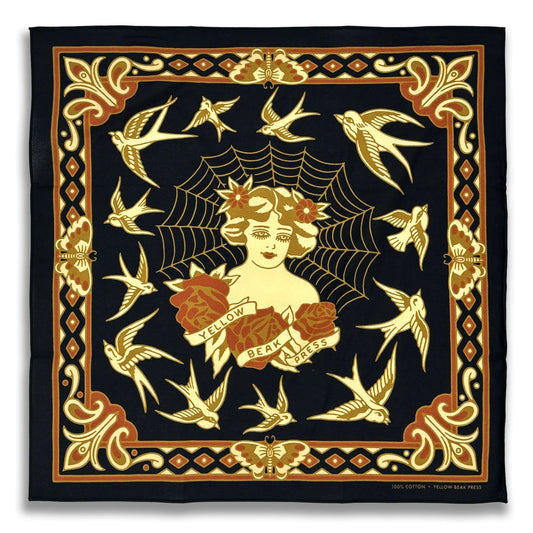 Black Spiderweb Bandana - MST GoodsYellow Beak Press