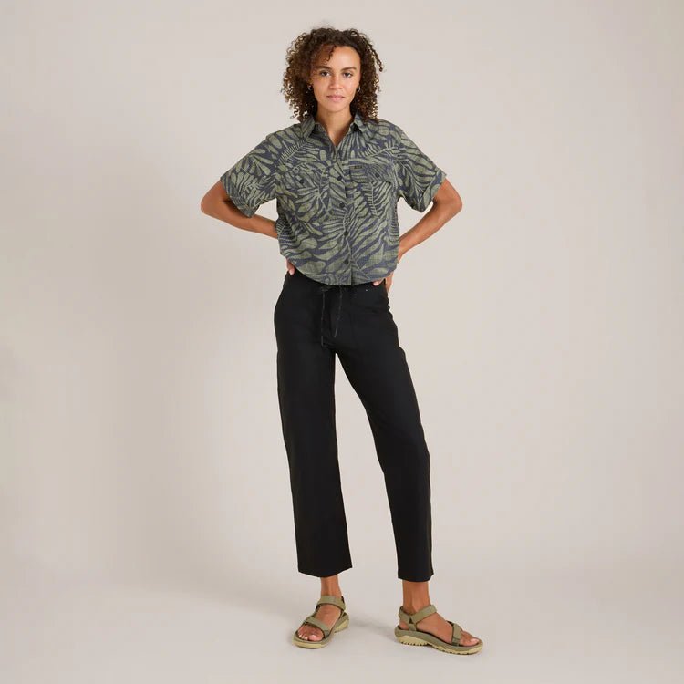 Bless Up Cropped Button Up Shirt - MST GoodsRoark