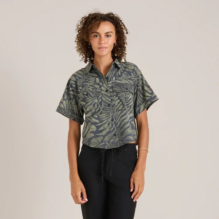Bless Up Cropped Button Up Shirt - MST GoodsRoark
