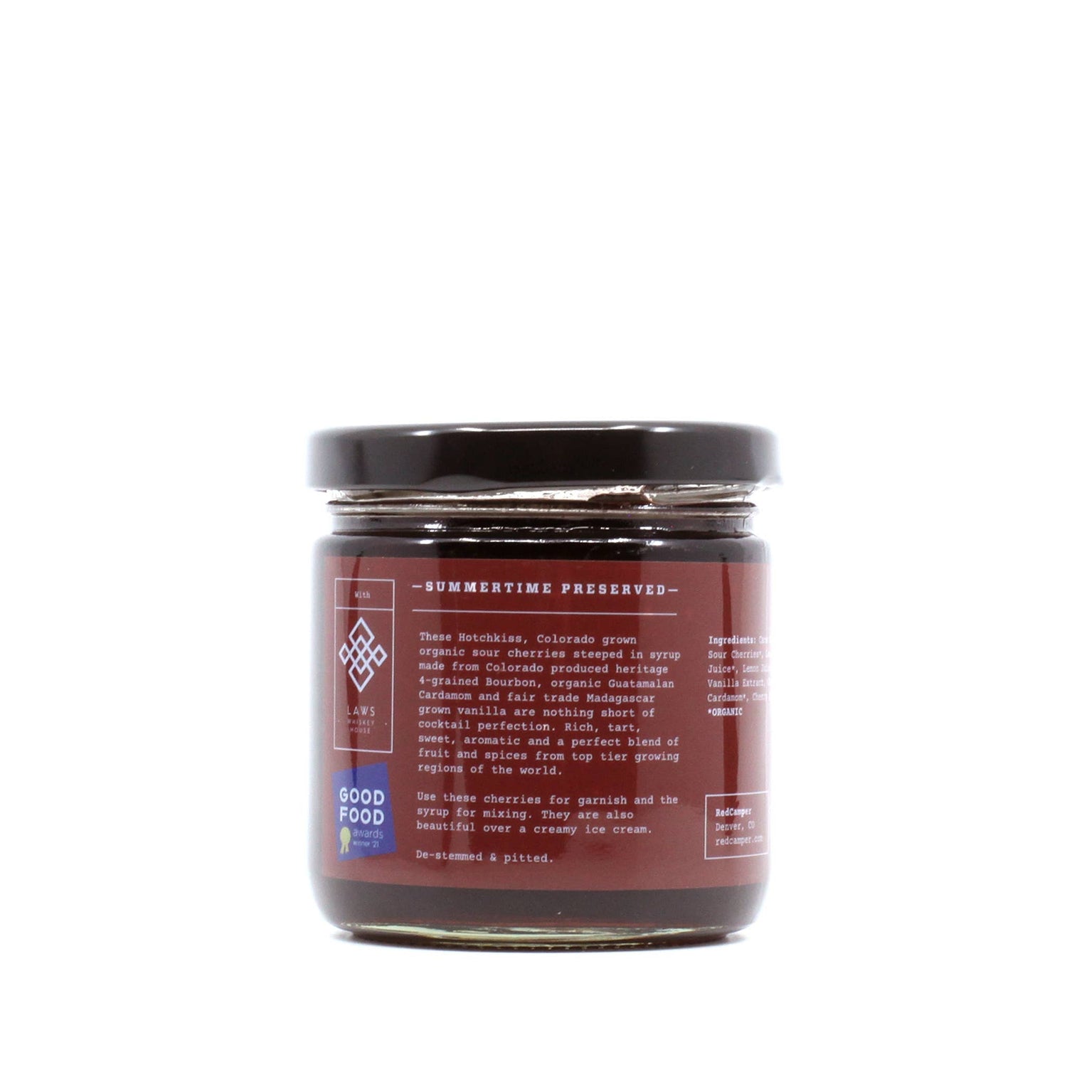 Bourbon Cocktail Cherries - 9oz - MST GoodsCherriesRedCamper