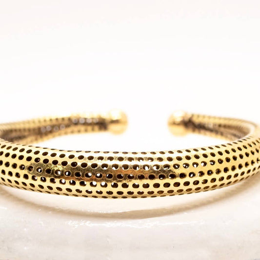 Brass Chunky Spotted Cuff Bracelet - MST GoodsBaizaar