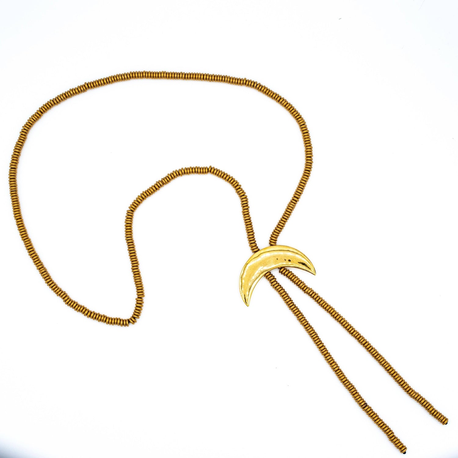 Brass Crescent Moon Bolo Necklace - MST GoodsBaizaar