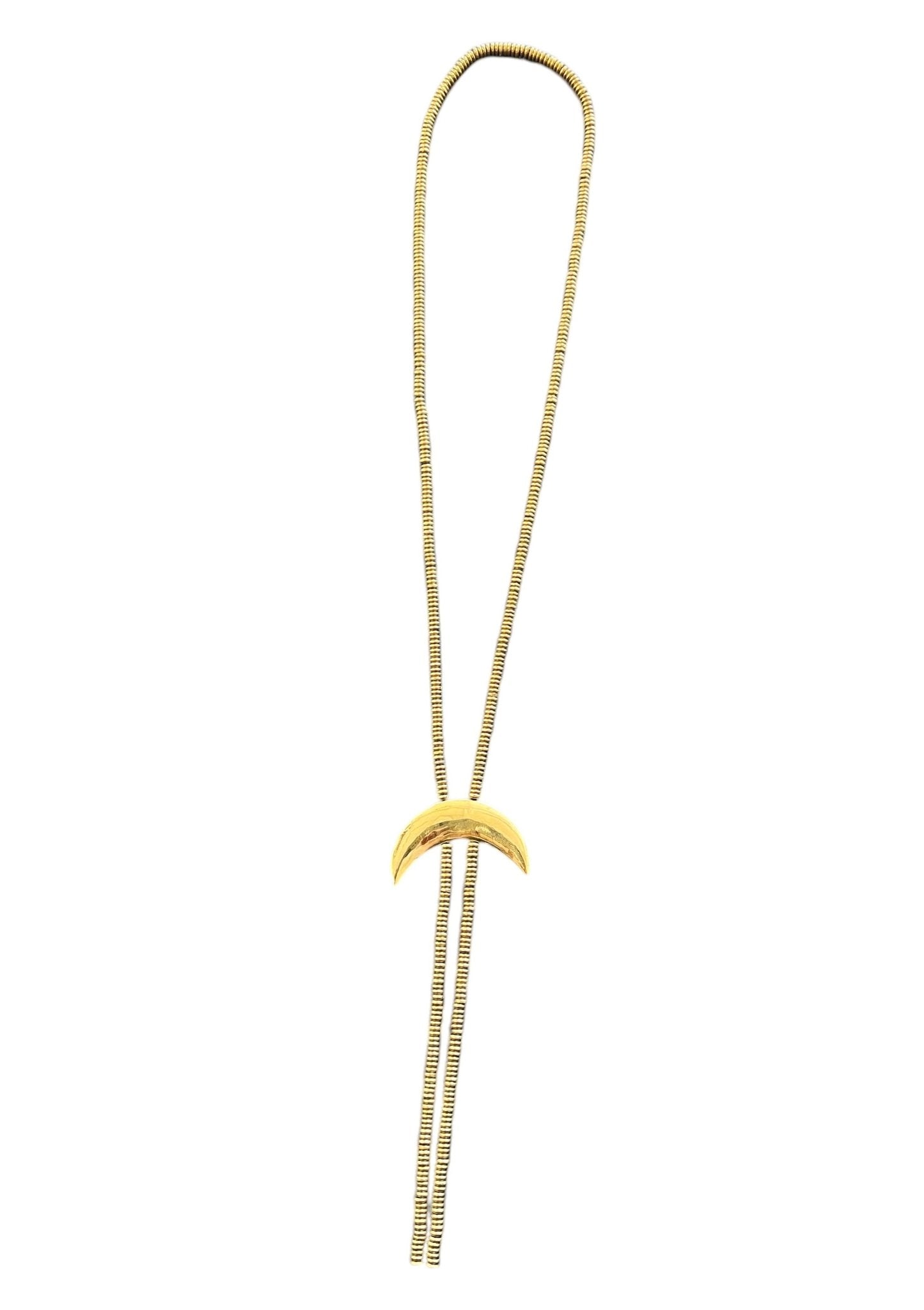 Brass Crescent Moon Bolo Necklace - MST GoodsBaizaar