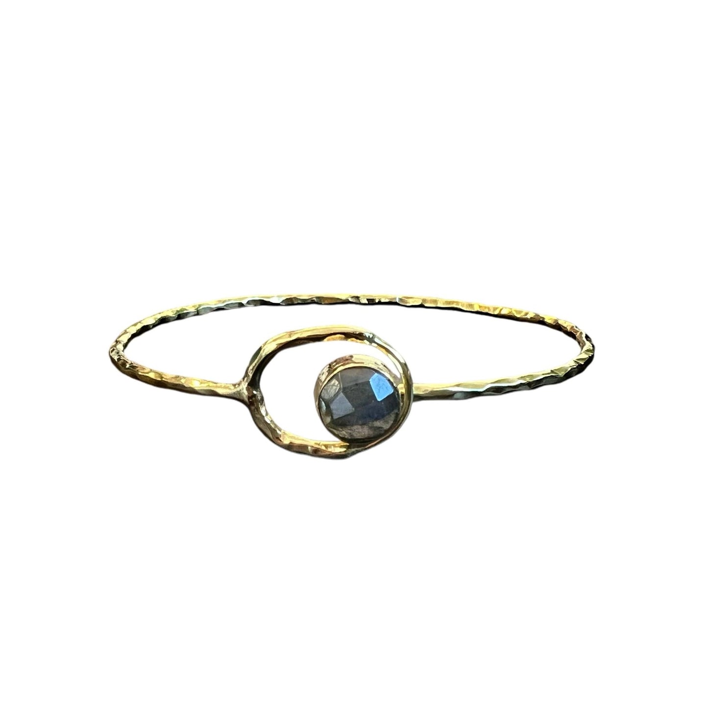 Brass Encircled Labradorite Cuff Bracelet - MST GoodsBaizaar