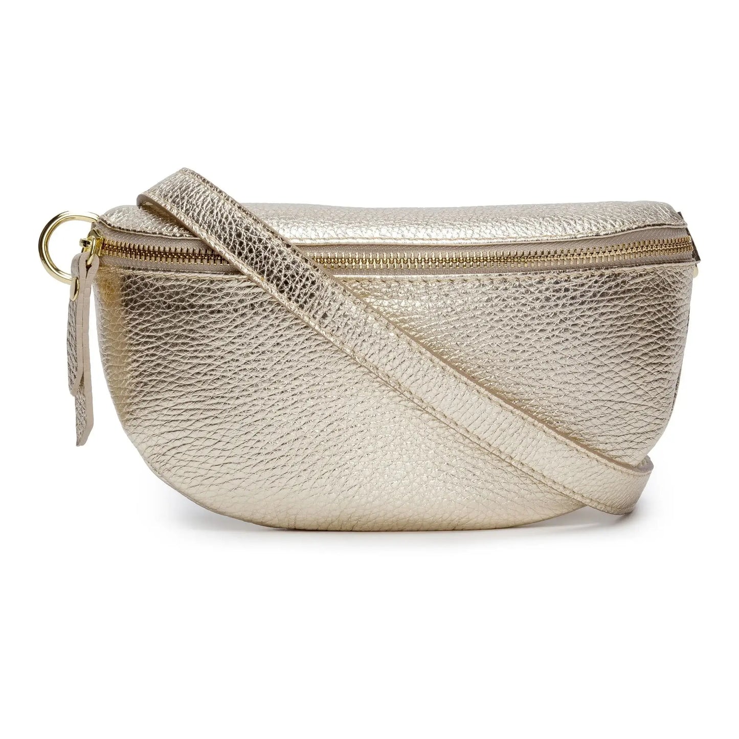 Metallic Leather Fanny Pack