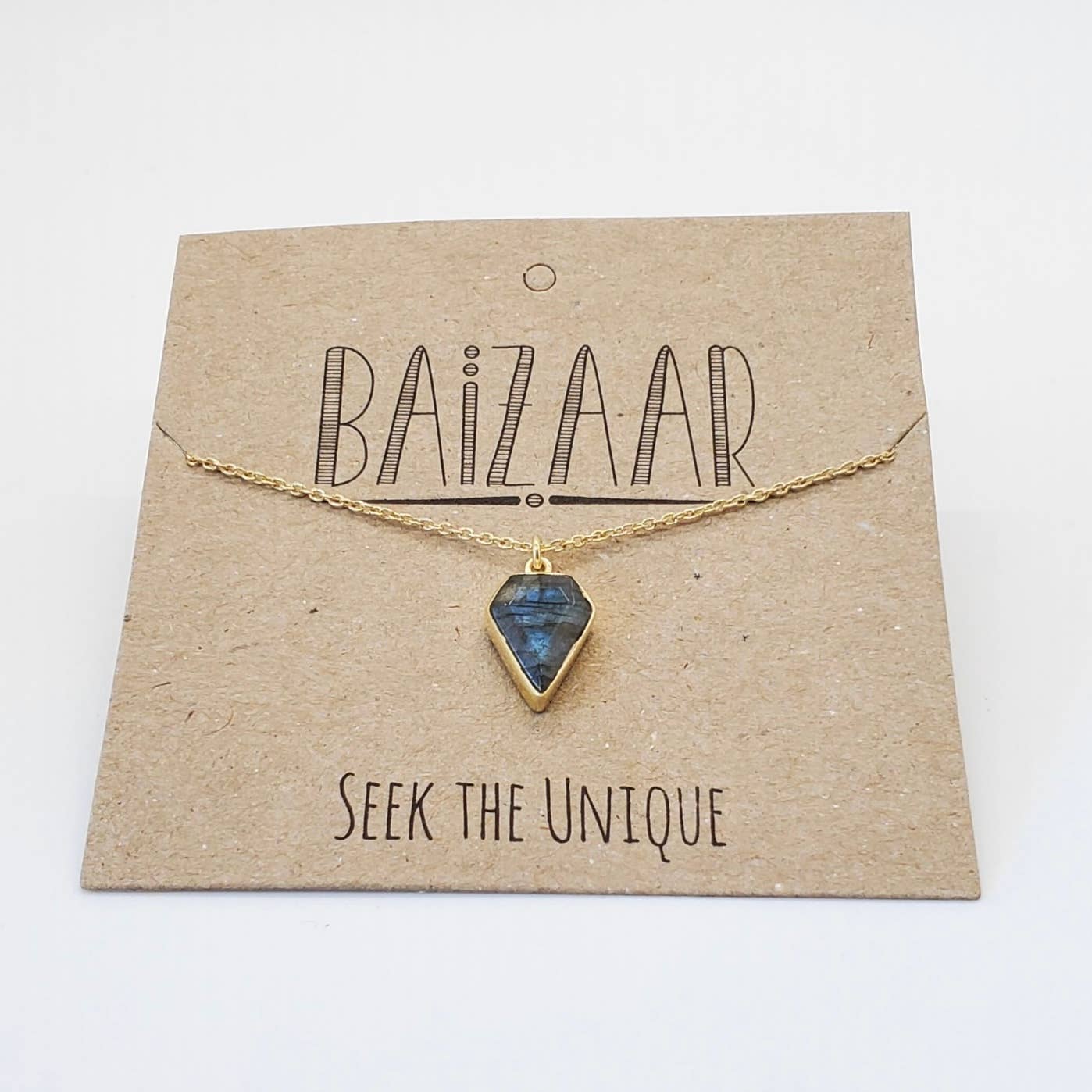 Brass Labradorite Arrow Necklace - BP037