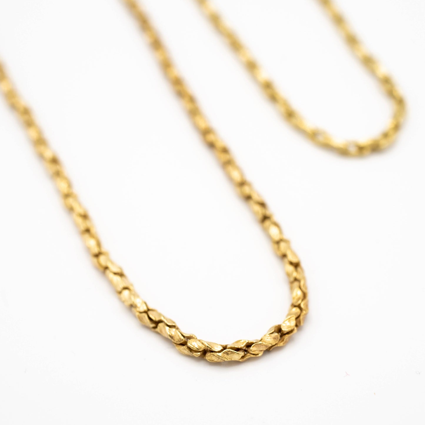 Textured C Link Brass Chain - Anti Tarnish
