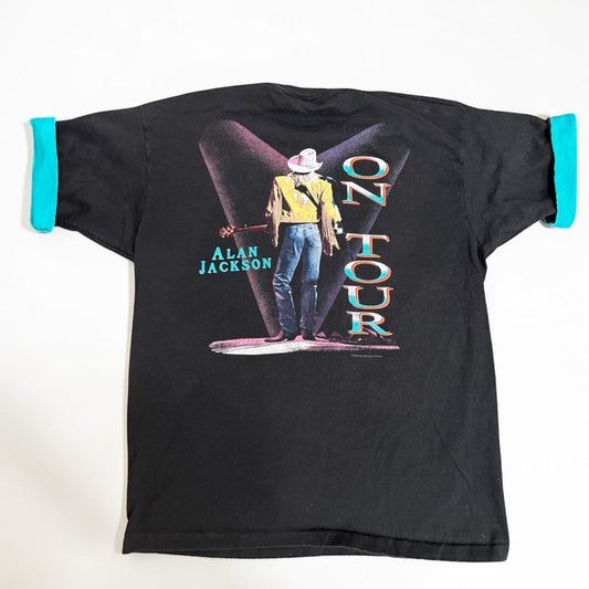 Vintage Top Vintage 1990s Alan Jackson On Tour Graphic Band T-shirt USA Made
