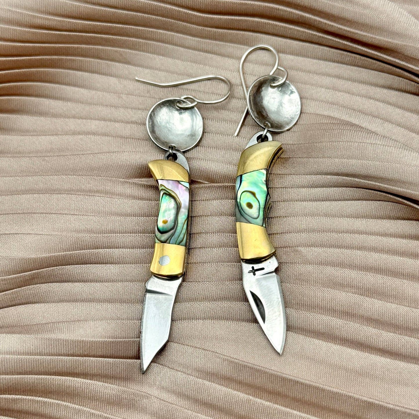 Handmade Billie Earrings (Abalone)