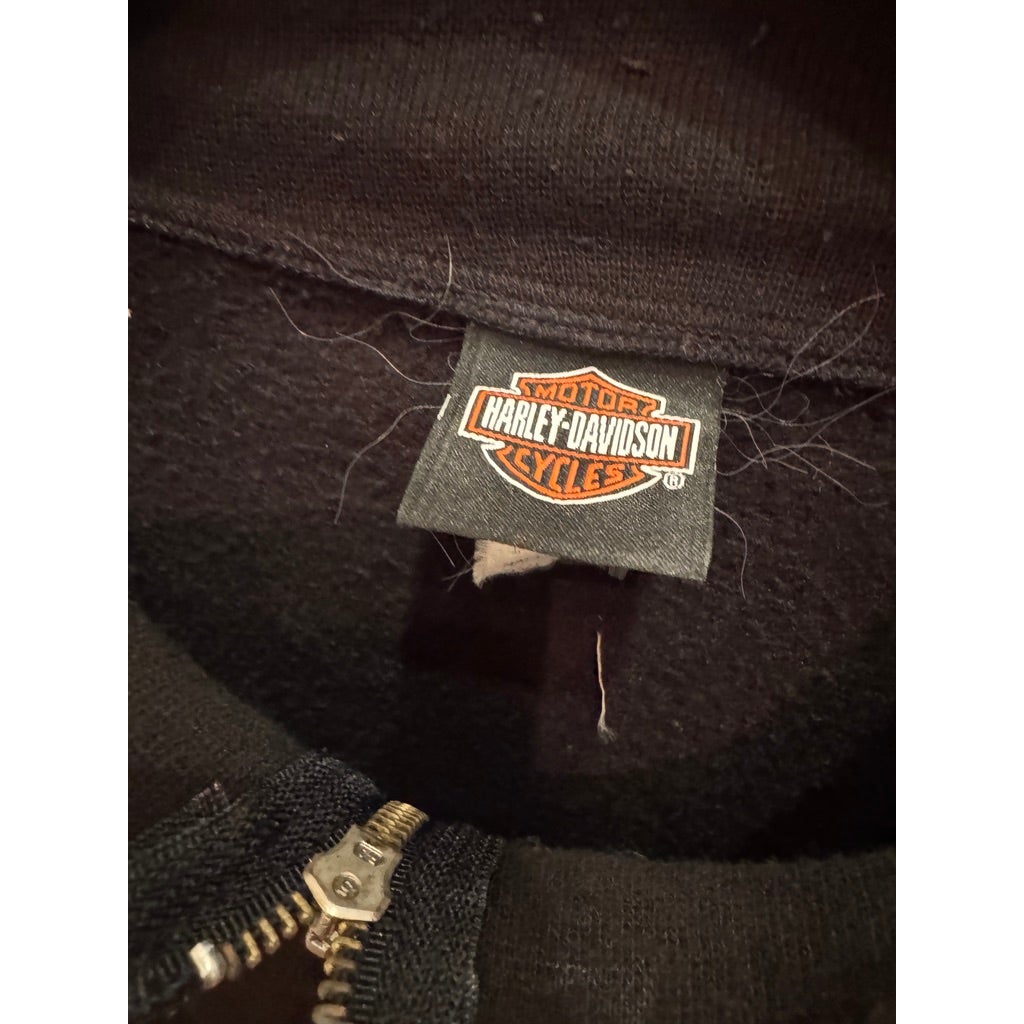 Vintage Harley Davidson Sweatshirt Made in USA Flames Junction City Kansas XL