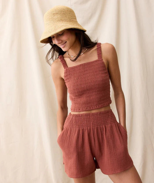 Cali Double Cloth Short Rust - MST GoodsMarine Layer