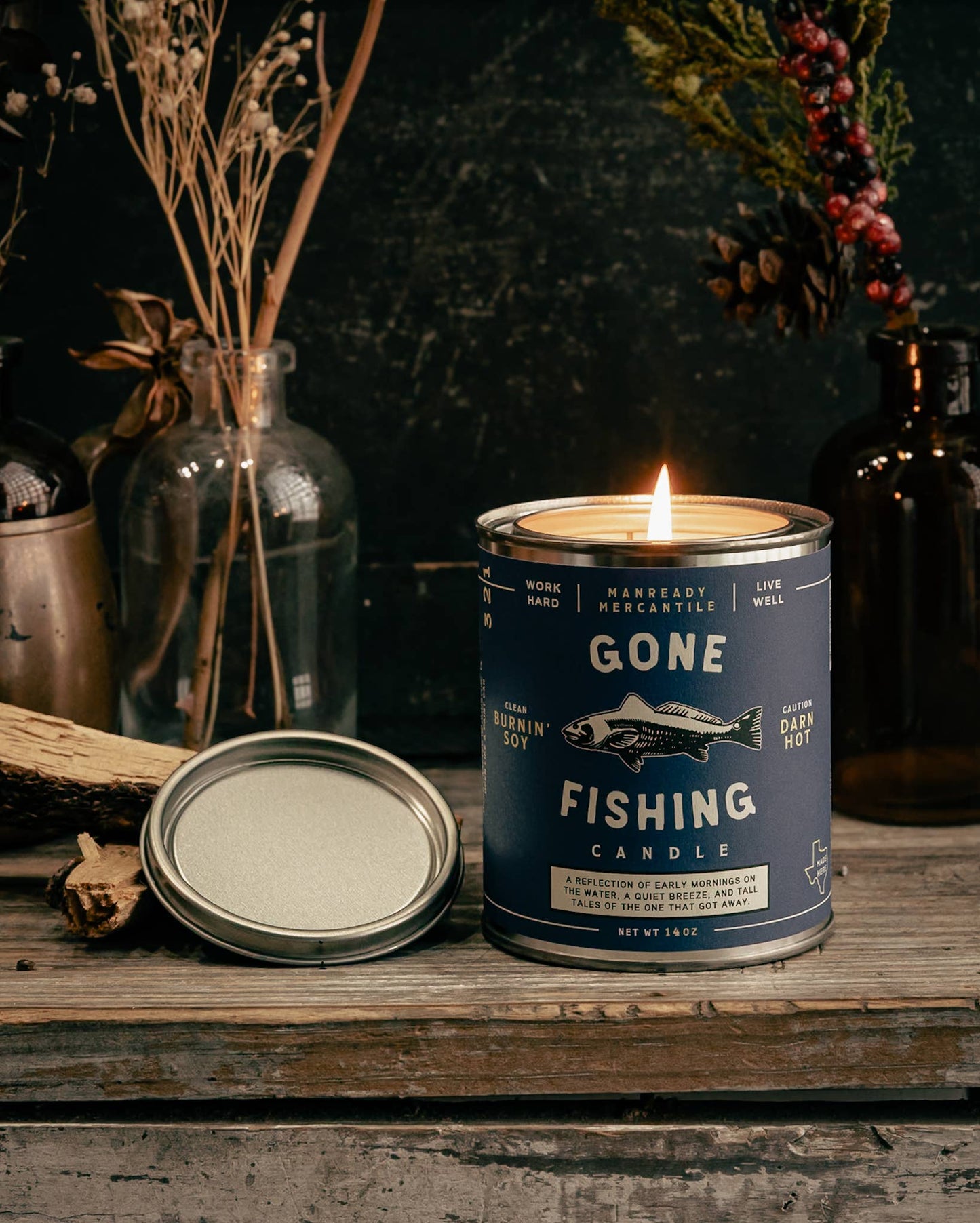 Candle | The Americana Series | Gone Fishing - MST GoodsManready Mercantile