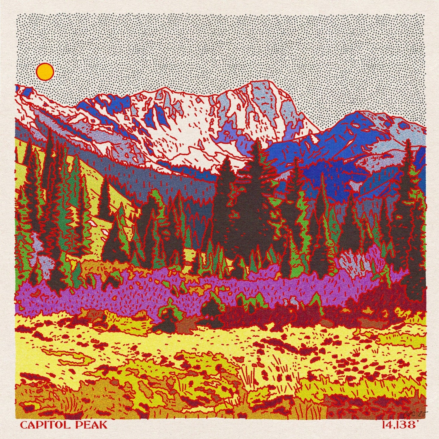 Capitol Peak Art Print - MST GoodsCaroline Clark