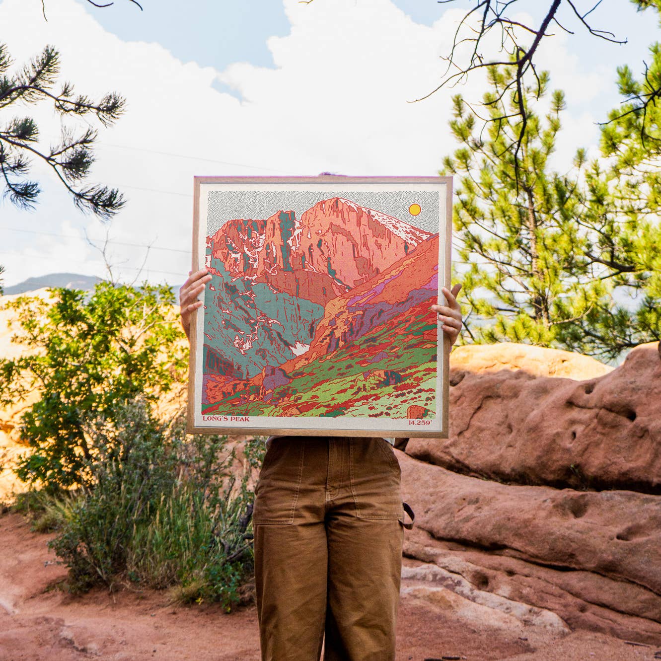 caroline clark art colorado mountains print