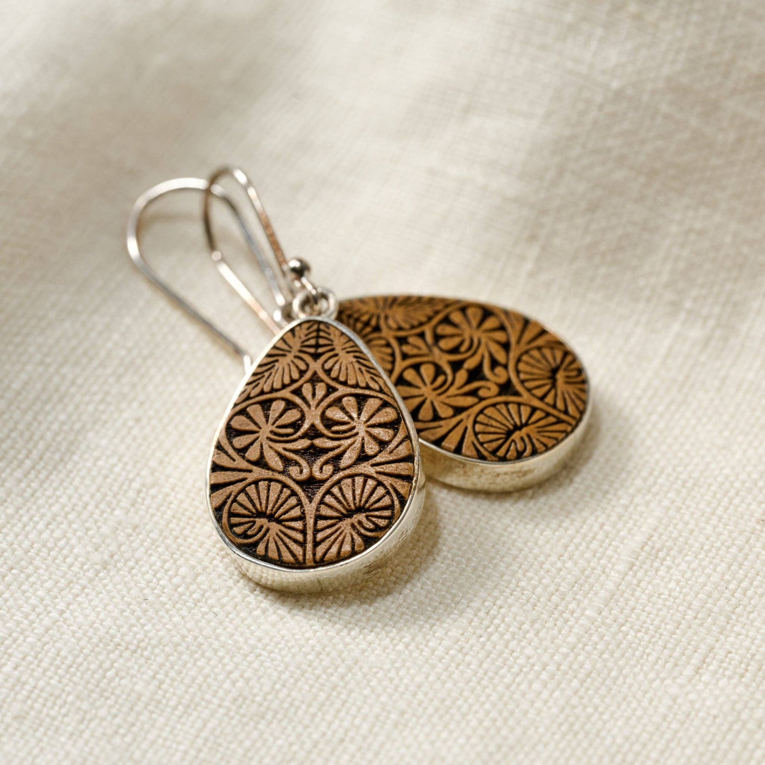 * Carved Gourd Teardrop Earrings - MST GoodsTen Thousand Villages