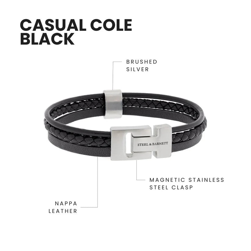 Casual Cole Leather Bracelet - MST GoodsBraceletsSteel & Barnett