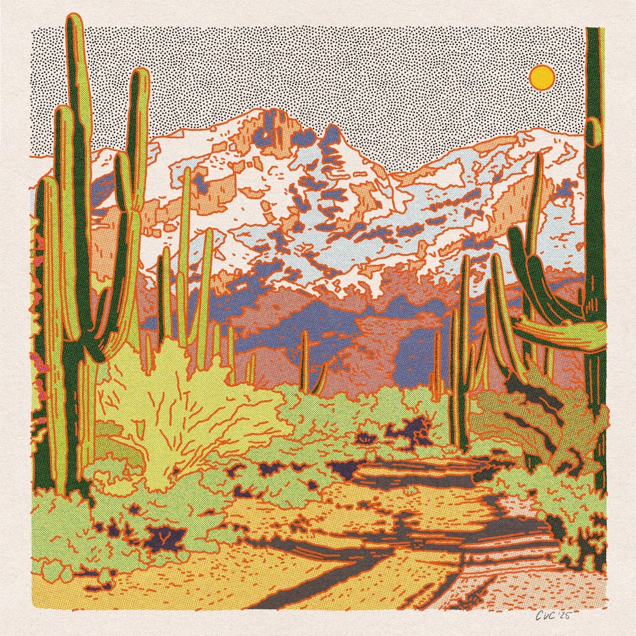 Catalina Desert Art Print - MST GoodsCaroline Clark
