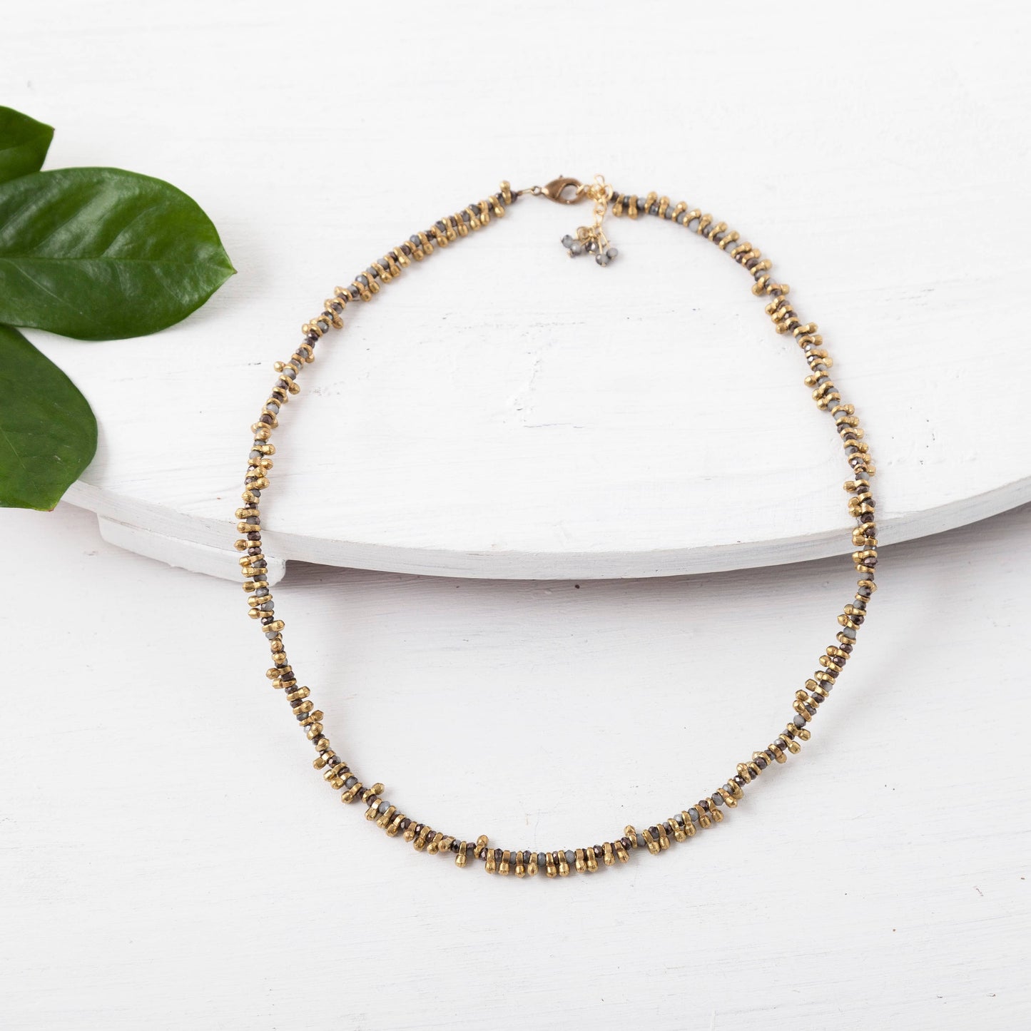 Brass Beaded Short Color Pop Necklace - Best Seller