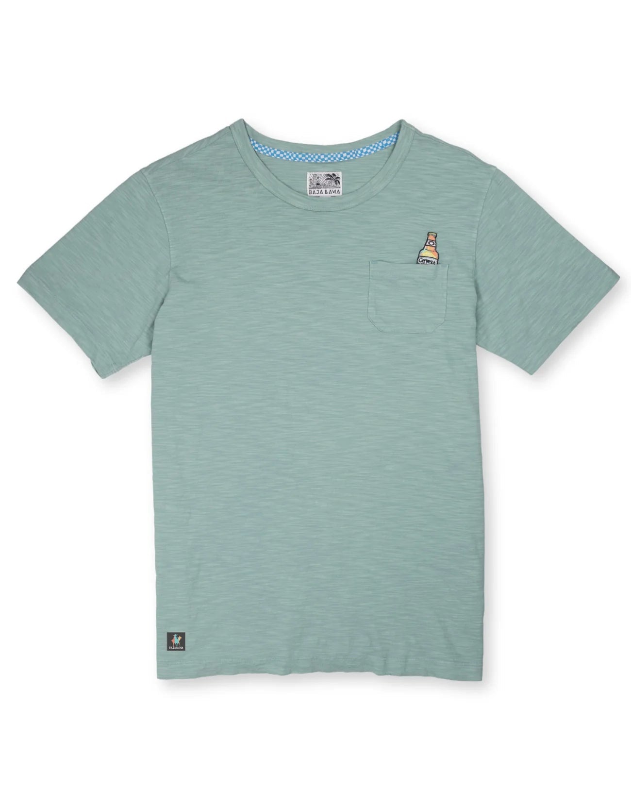 Cerveza For My Face A - Slub Pima Pocket Tee - MST GoodsGraphic TeeBaja Llama