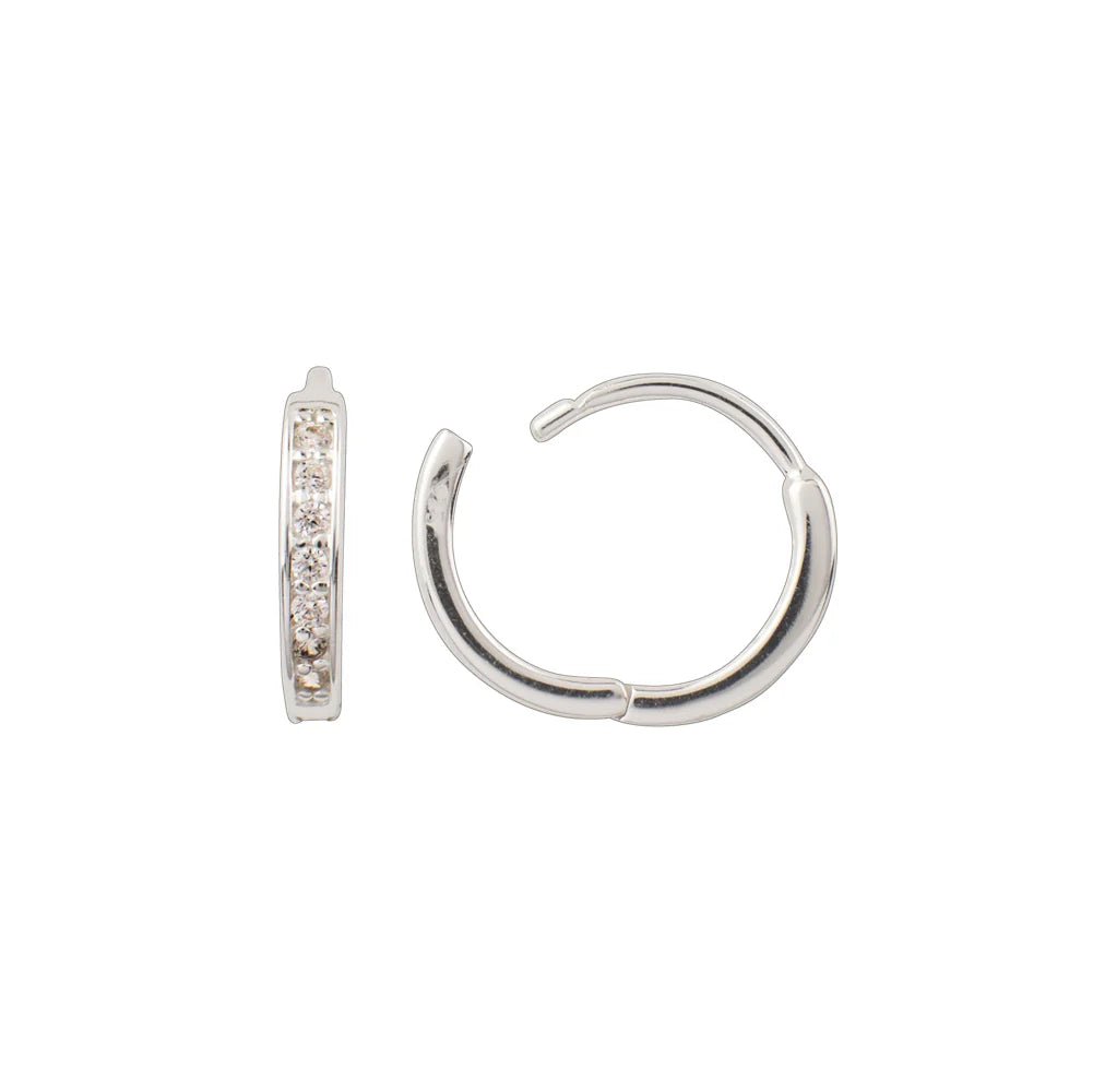 Channel Crystal Clicker Huggie Hoops - MST GoodsThe Good Collective
