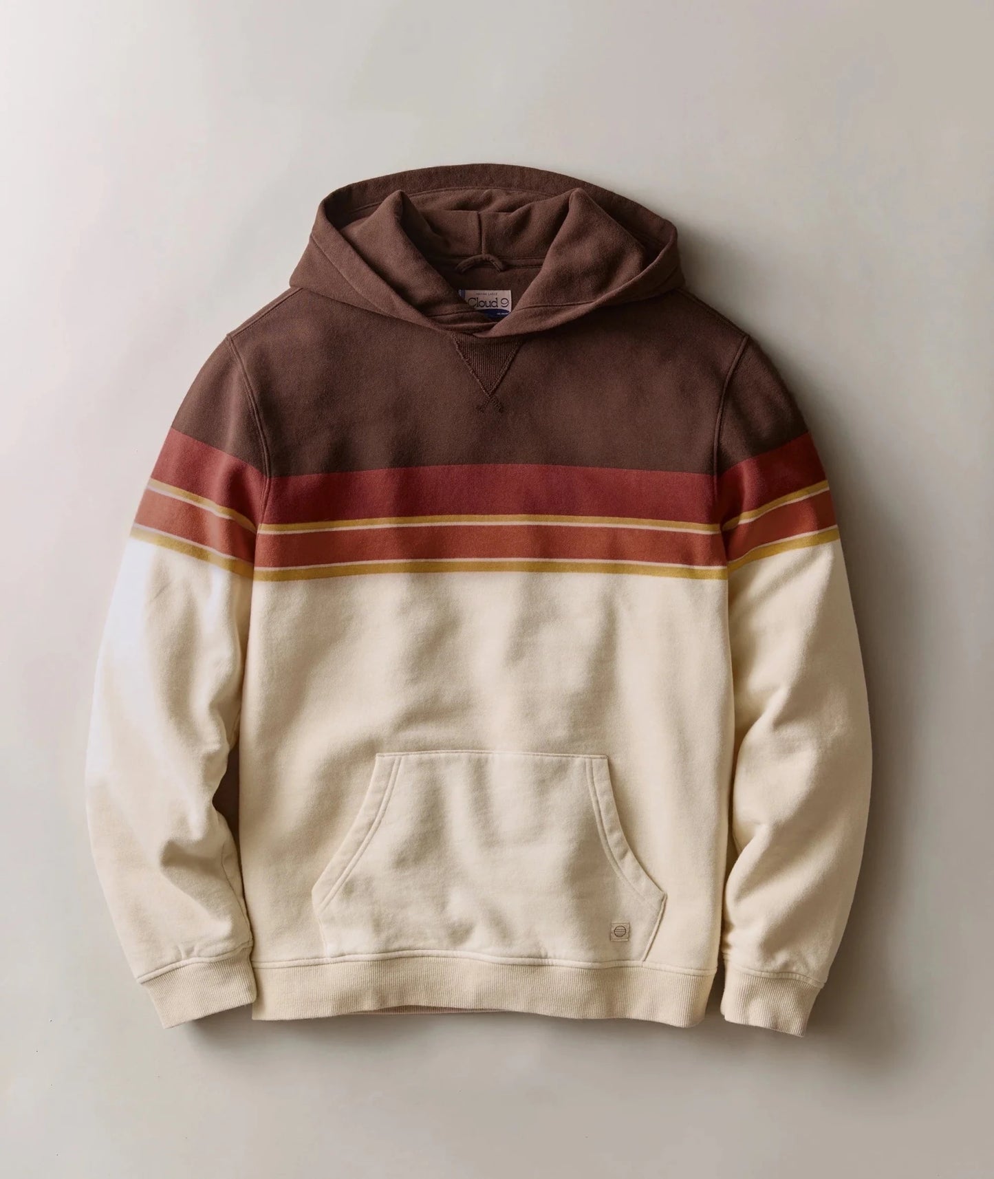 Cloud 9 Fleece Hoodie in Brown Colorblock - MST GoodsMarine Layer