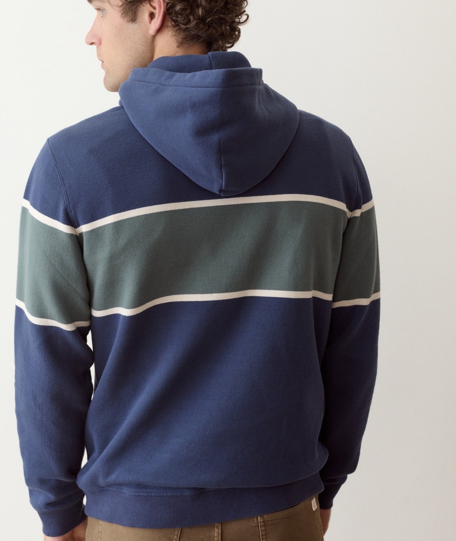 Cloud 9 Fleece Hoodie in Colorblock Mood Indigo - MST GoodsMarine Layer