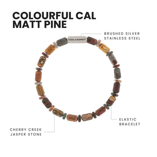 Colourful Cal Barrel Gemstone Bracelet - MST GoodsBraceletsSteel & Barnett