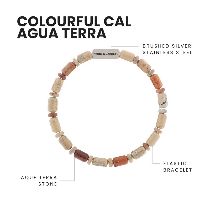 Colourful Cal Barrel Gemstone Bracelet - MST GoodsBraceletsSteel & Barnett