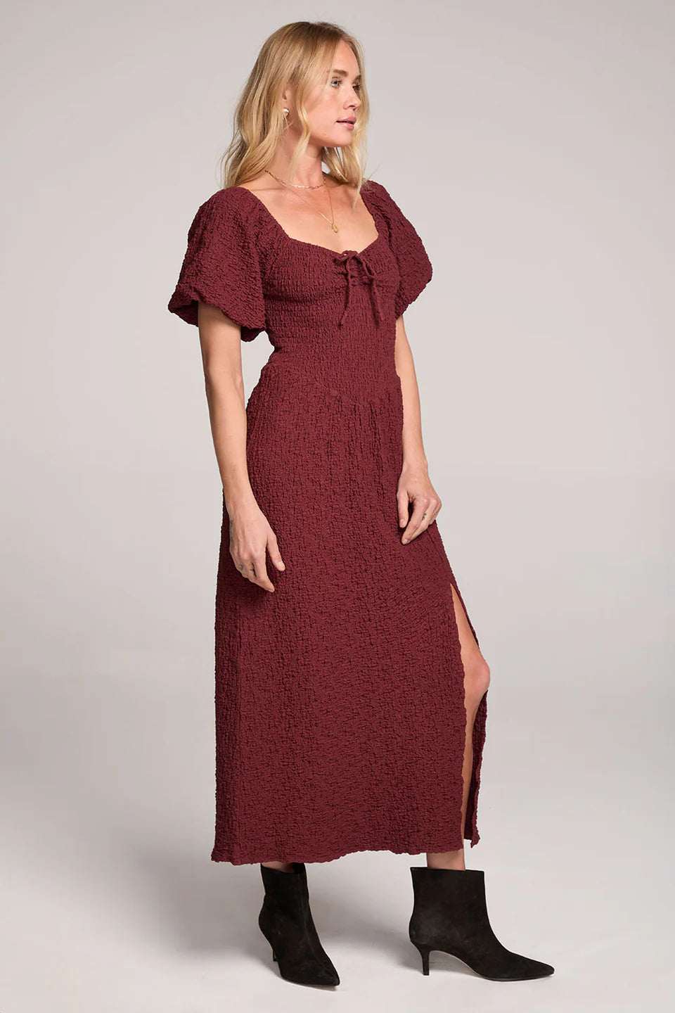 Saltwater Luxe Colyn Midi Dress Sangria / XS Saltwater Luxe Colyn Midi Dress Sangria / XS