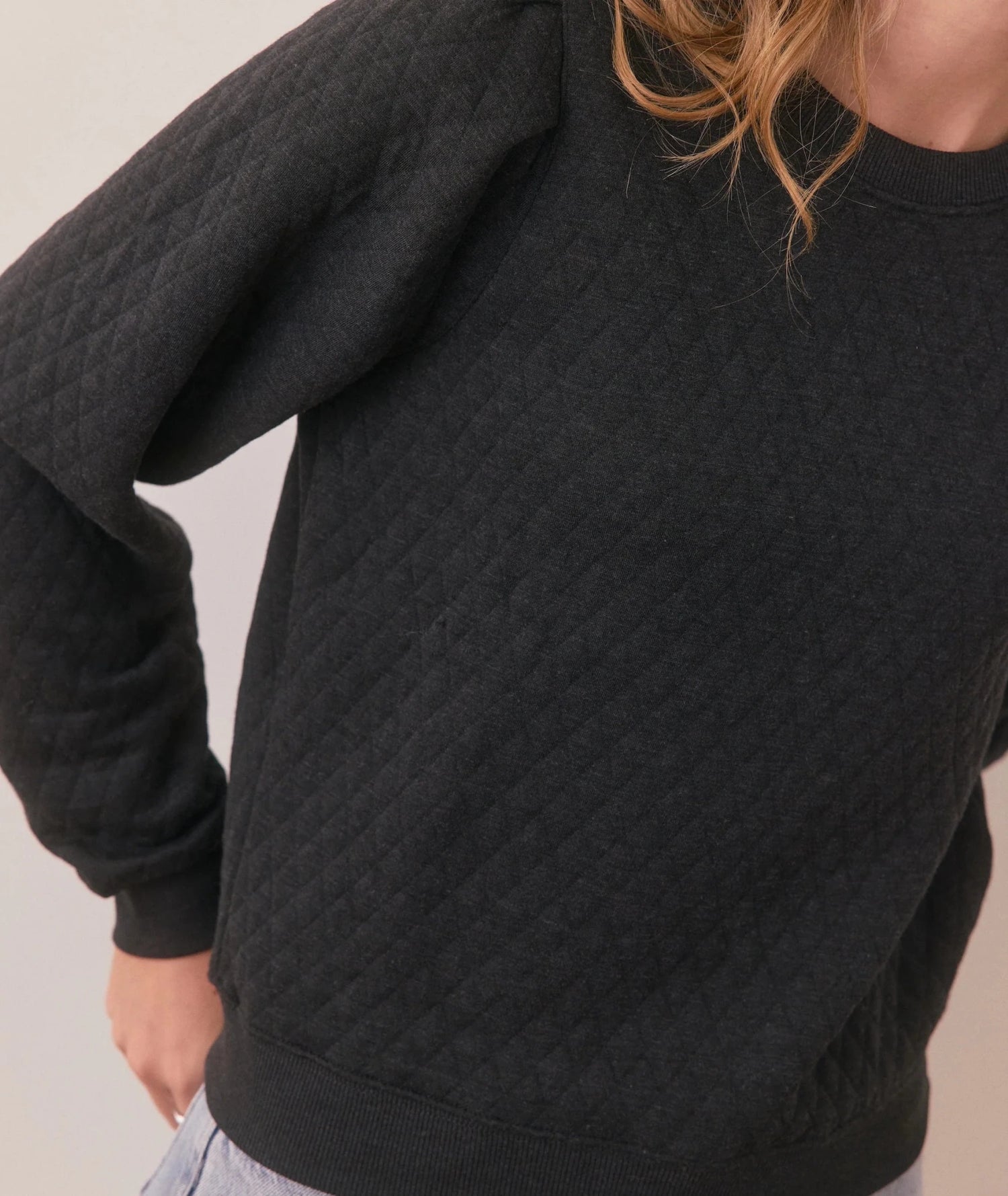 Corbet Quilted Puff Sleeve Crewneck - MST GoodsMarine Layer