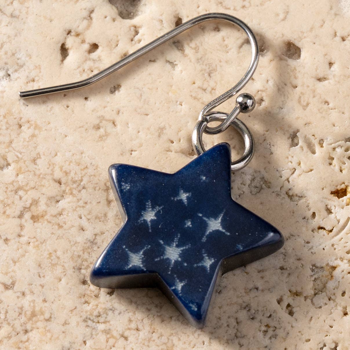 Costera Tagua Nut Star Earrings - MST GoodsTen Thousand Villages