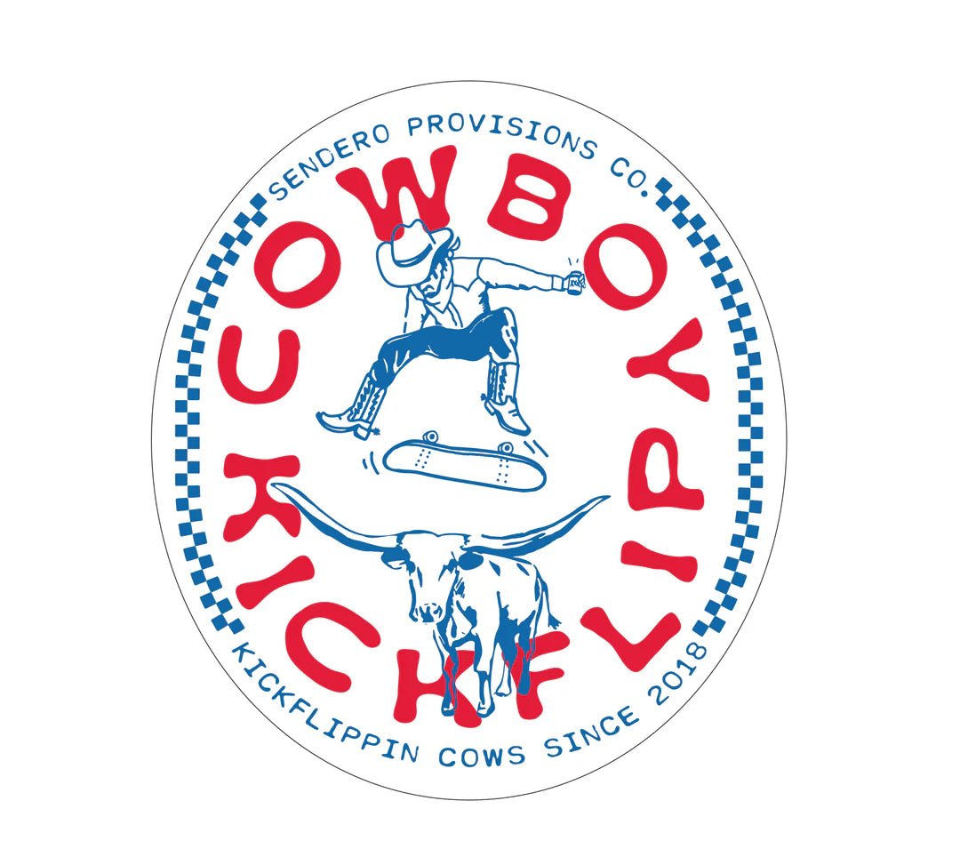 Cowboy Kickflip Sticker - MST GoodsSendero Provisions Company