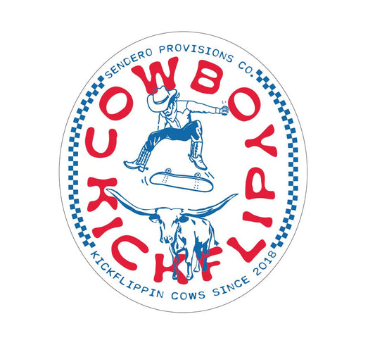 Cowboy Kickflip Sticker - MST GoodsSendero Provisions Company