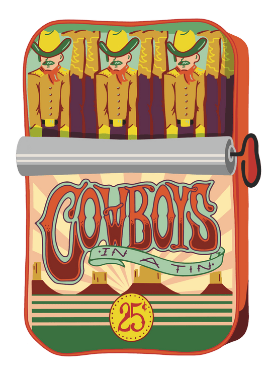 Cowboys in a Tin Ornament - MST GoodsCaroline Clark