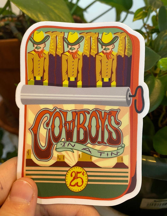 Cowboys in a Tin Sticker - MST GoodsCaroline Clark