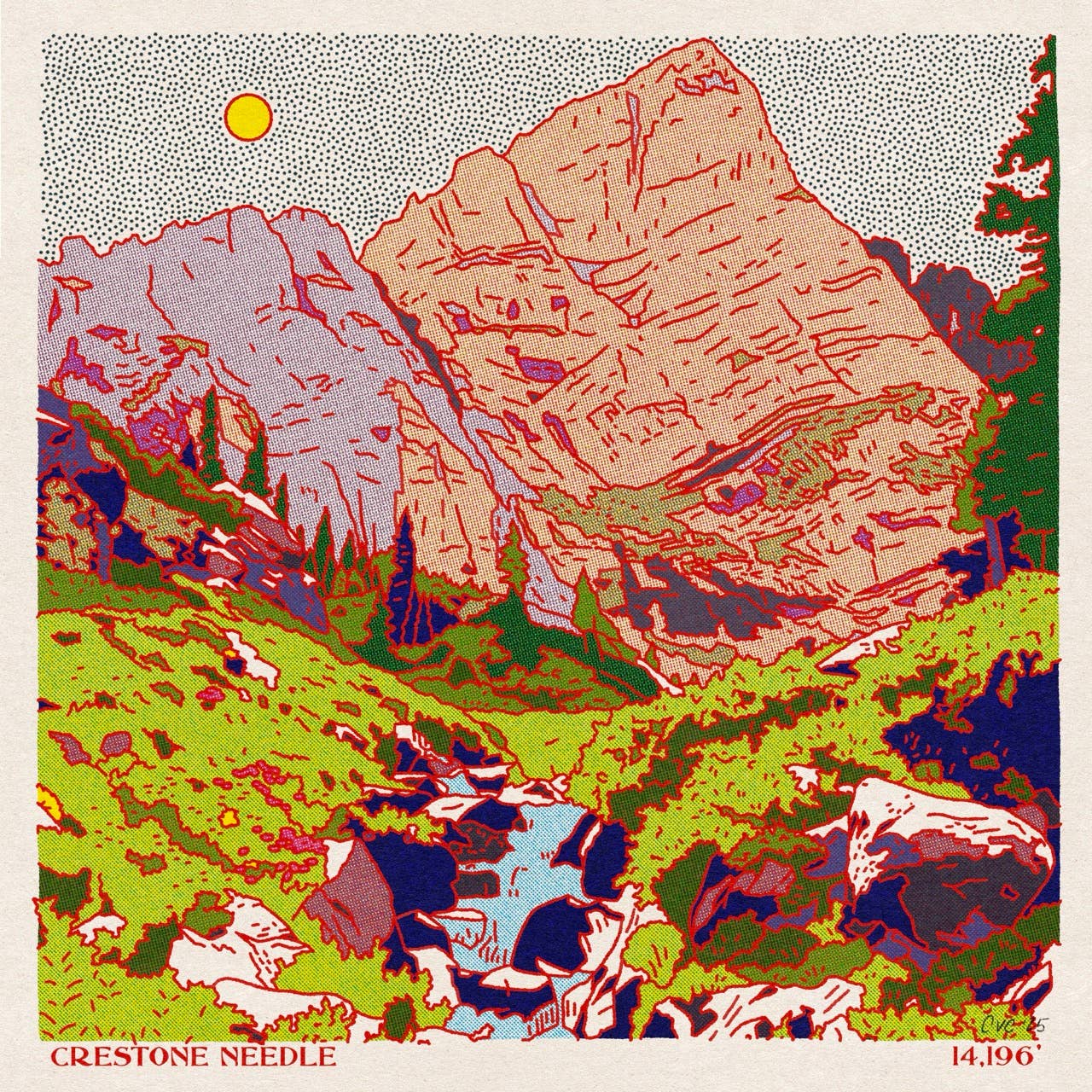 Crestone Needle Print - MST GoodsArt PrintCaroline Clark