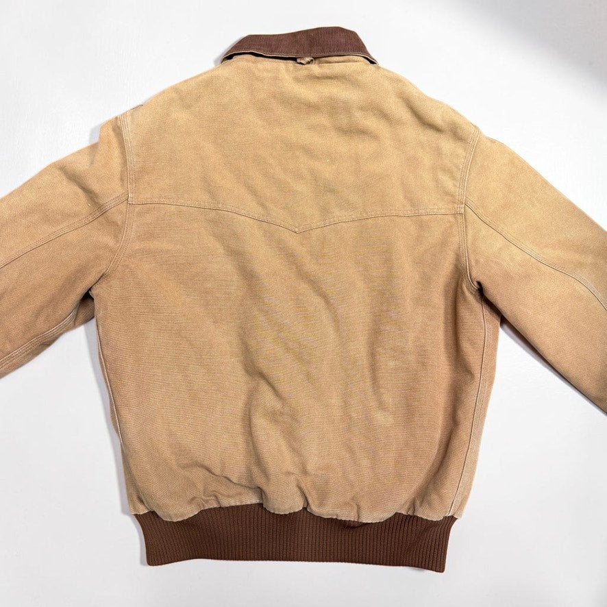 Vintage 1990s Santa Fe Jacket Workwear Western Men's XL Tan Duck Canvas