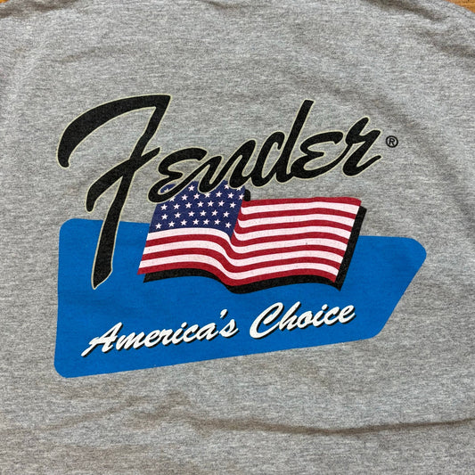 Vintage Fender America’s Choice T Shirt Mens Large Made USA Double Sided Graphic