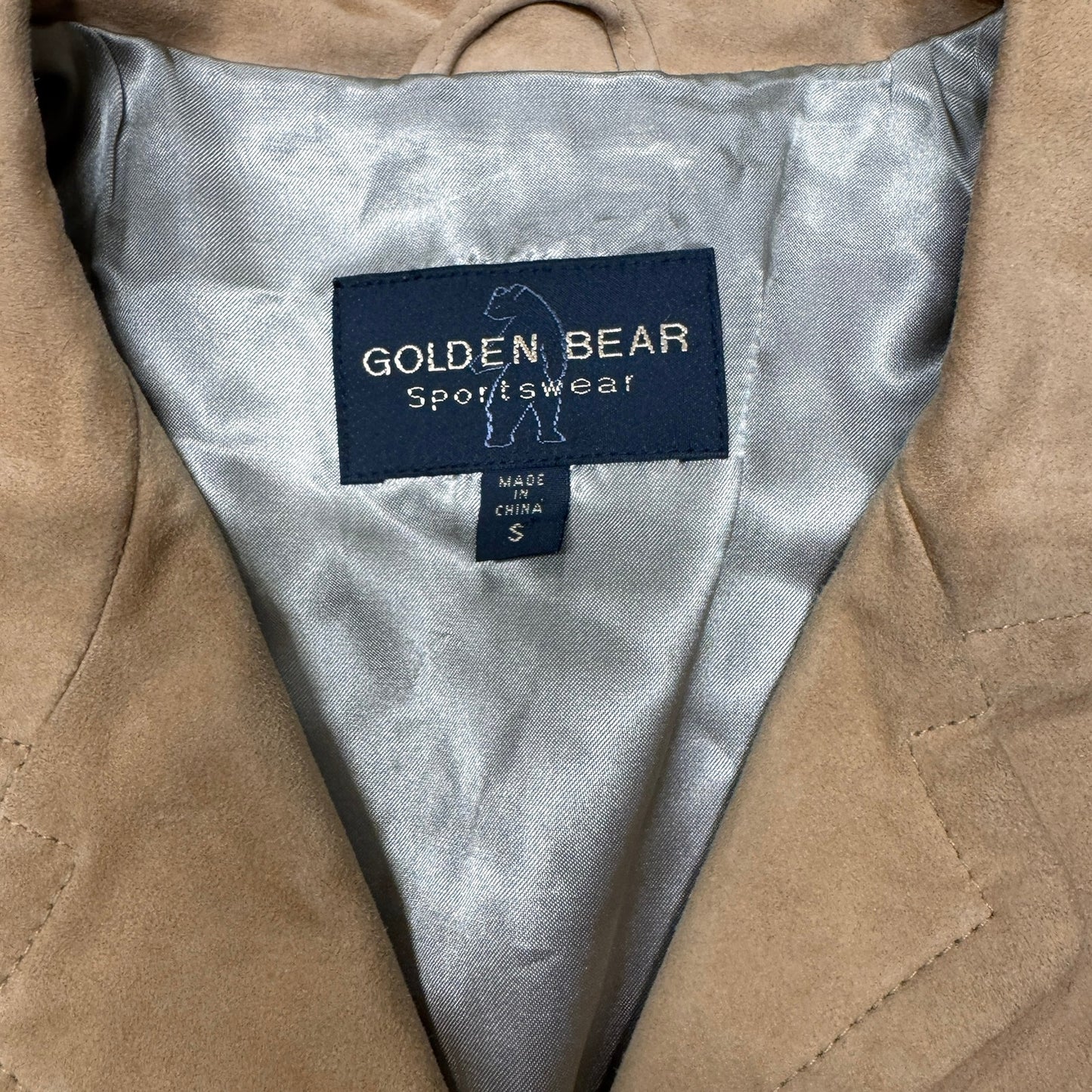 Vtg Golden Bear Suede Jacket Tan Women's Small Coat Blazer Lightweight