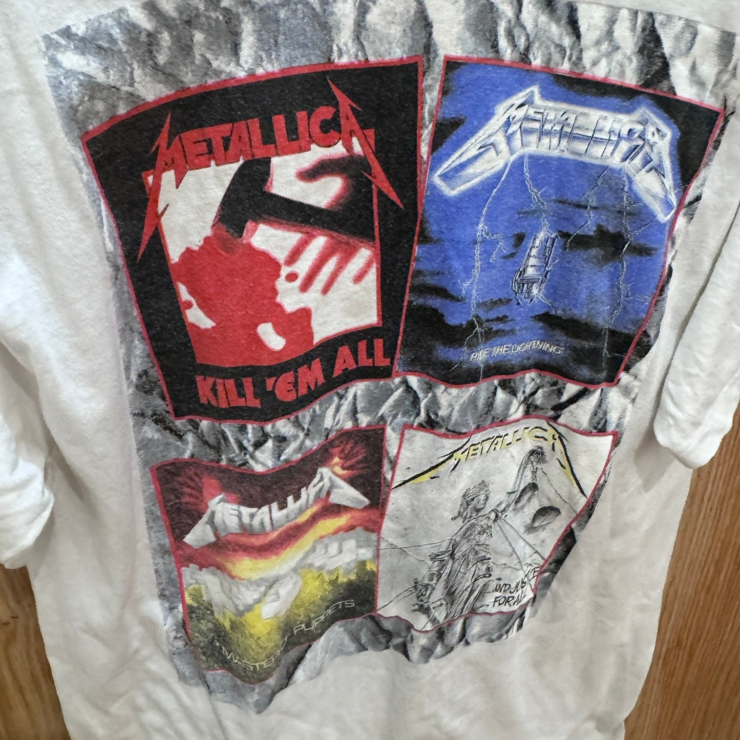 Vintage 1988 Metallica ‘And Justice For All’ 4 Albums Tour T-Shirt Rock Promo M