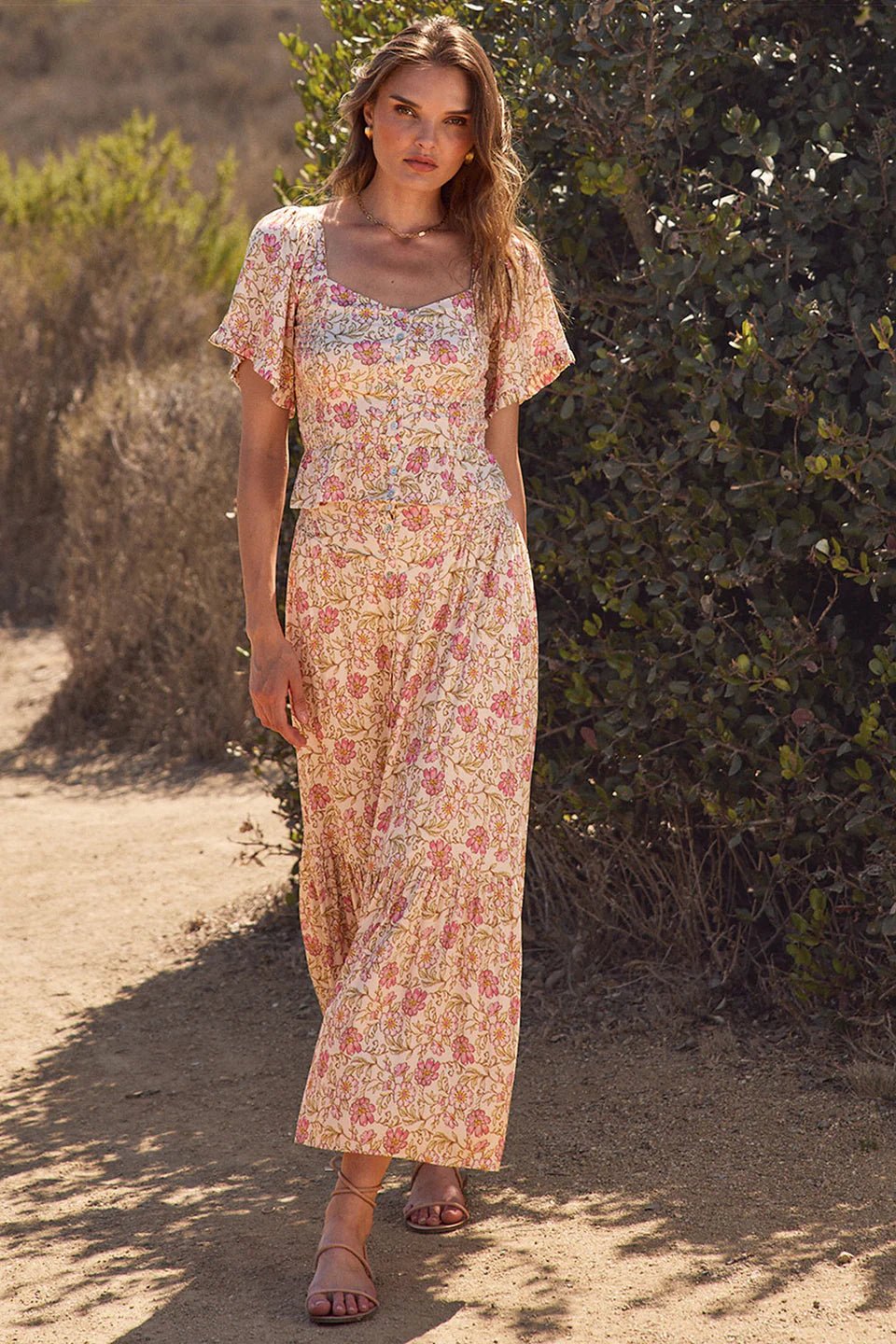 Dagny Floral Midi Skirt - MST GoodsSaltwater Luxe