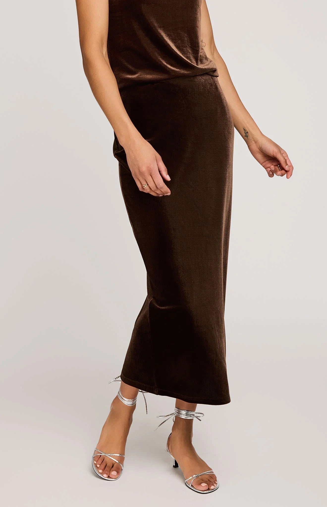 Dahlia Velvet Skirt - MST GoodsGentle Fawn
